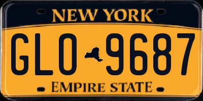 NY license plate GLO9687