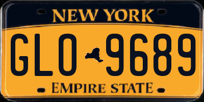 NY license plate GLO9689
