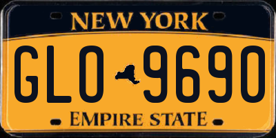 NY license plate GLO9690