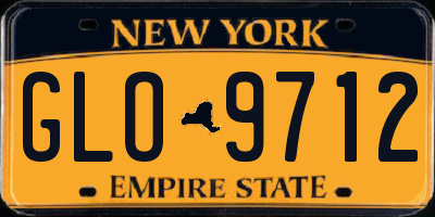 NY license plate GLO9712