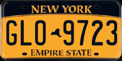 NY license plate GLO9723