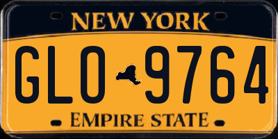 NY license plate GLO9764