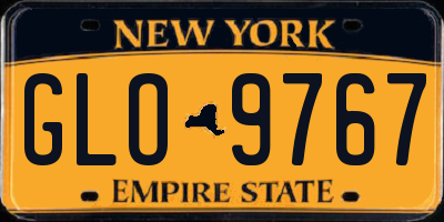 NY license plate GLO9767