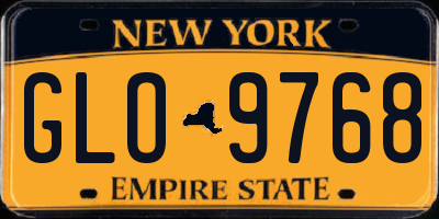 NY license plate GLO9768