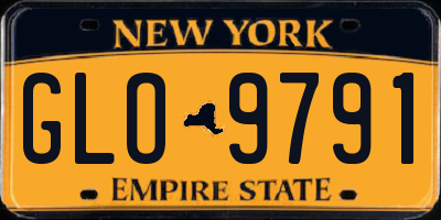 NY license plate GLO9791