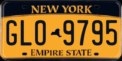 NY license plate GLO9795