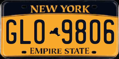 NY license plate GLO9806
