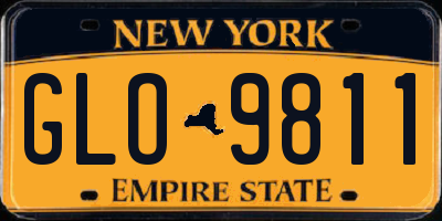 NY license plate GLO9811