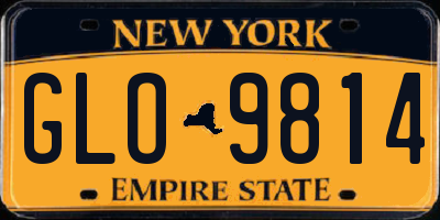 NY license plate GLO9814