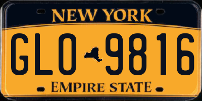 NY license plate GLO9816