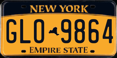 NY license plate GLO9864