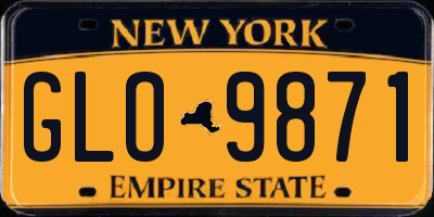 NY license plate GLO9871