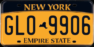 NY license plate GLO9906