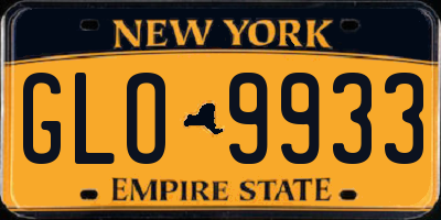 NY license plate GLO9933