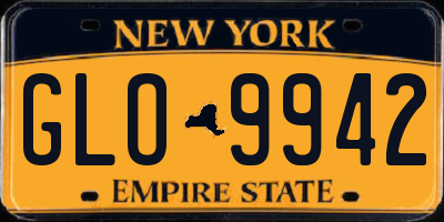 NY license plate GLO9942
