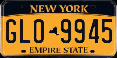 NY license plate GLO9945