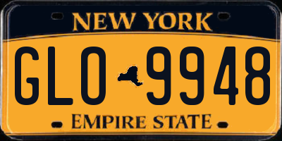 NY license plate GLO9948