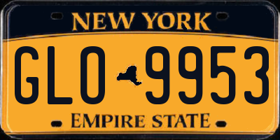 NY license plate GLO9953