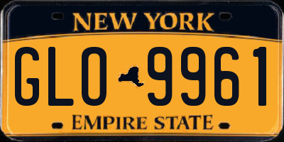 NY license plate GLO9961