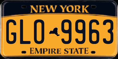 NY license plate GLO9963