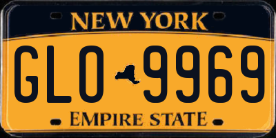 NY license plate GLO9969