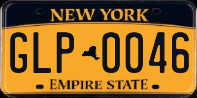 NY license plate GLP0046
