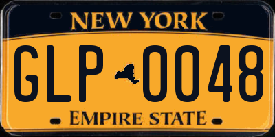 NY license plate GLP0048