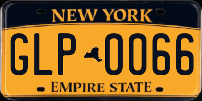 NY license plate GLP0066