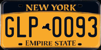 NY license plate GLP0093