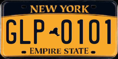 NY license plate GLP0101