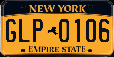 NY license plate GLP0106