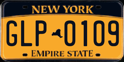 NY license plate GLP0109