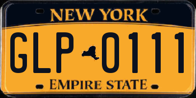 NY license plate GLP0111