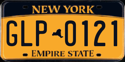 NY license plate GLP0121