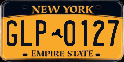 NY license plate GLP0127