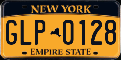 NY license plate GLP0128