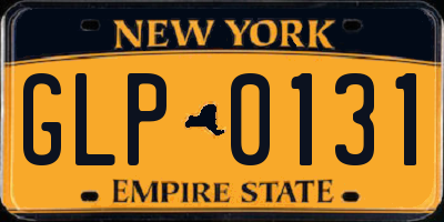 NY license plate GLP0131