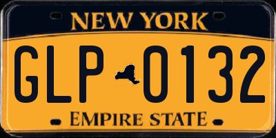 NY license plate GLP0132