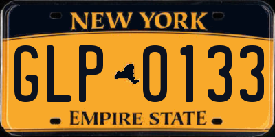 NY license plate GLP0133