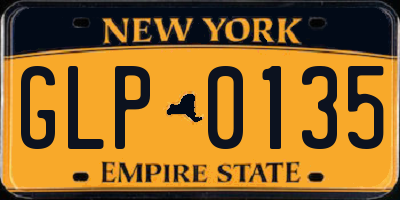 NY license plate GLP0135