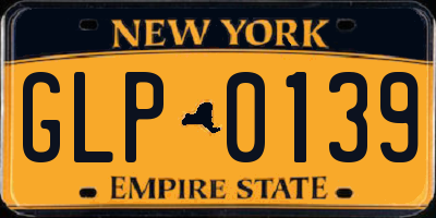 NY license plate GLP0139