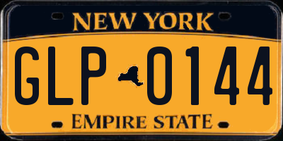 NY license plate GLP0144
