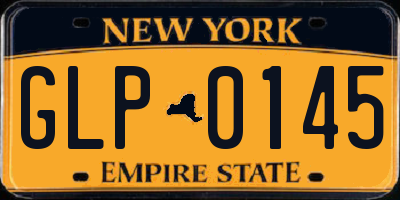 NY license plate GLP0145