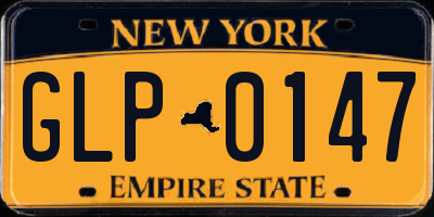 NY license plate GLP0147