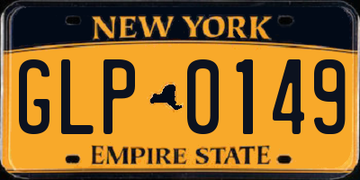NY license plate GLP0149