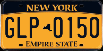 NY license plate GLP0150