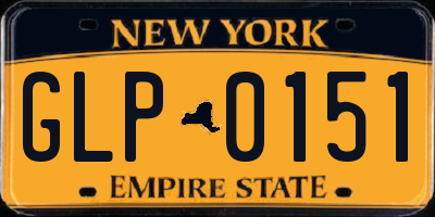 NY license plate GLP0151