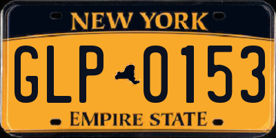 NY license plate GLP0153