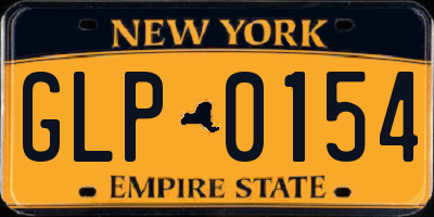 NY license plate GLP0154
