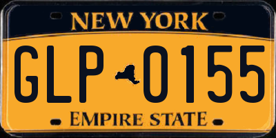 NY license plate GLP0155